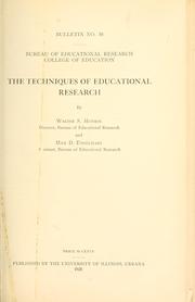 Cover of: The techniques of educational research