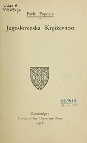 Cover of: Jugoslovenska književnost