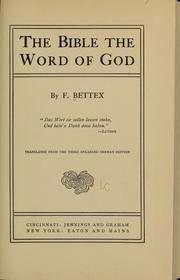 Cover of: The Bible the word of God