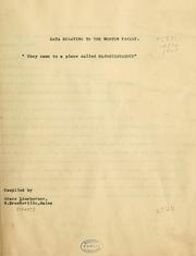 Cover of: Data relating to the Norton family
