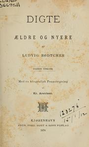 Cover of: Digte, aeldre og nyere