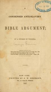 A condensed anti-slavery Bible argument by George Bourne