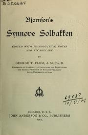 Cover of: Synnöve Solbakken