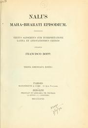 Cover of: Nalus: Maha-Bharati episodium; textus sanscritus