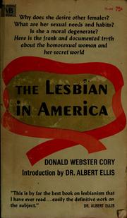 Cover of: The lesbian in America by Donald Webster Cory