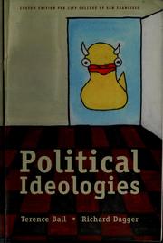 Cover of: Political ideologies and the democratic ideal | Terence Ball