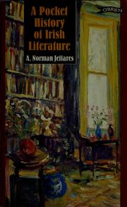 Cover of: A pocket history of Irish literature by A. Norman Jeffares