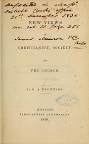 Cover of: New view of Christianity, society and the church