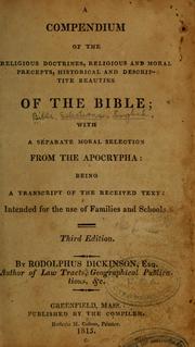 Cover of: A compendium of the religious doctrines