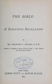 Cover of: The Bible, a scientific revelation