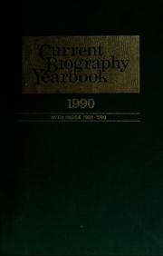 Cover of: Current biography yearbook, 1990