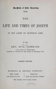 Cover of: The life and times of Joseph in the light of Egyptian lore