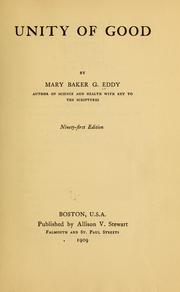 Cover of: Unity of good by Mary Baker Eddy