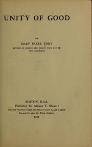 Cover of: Unity of good by Mary Baker Eddy