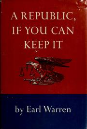 Cover of: A republic, if you can keep it.