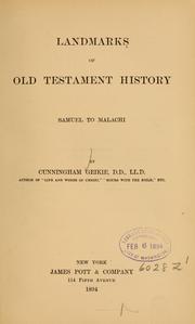 Cover of: Landmarks of Old Testament history... | Cunningham Geikie