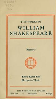 Cover of: The works of William Shakespeare