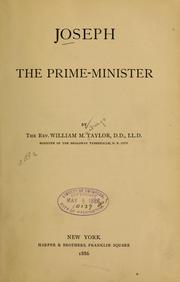Cover of: Joseph the prime-minister