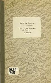 Cover of: The first chapter of Genesis by John William Burgon