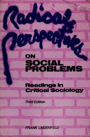 Radical perspectives on social problems by Frank Lindenfeld