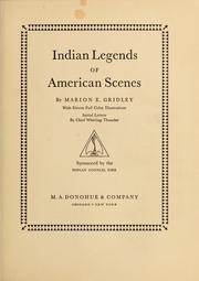 Cover of: Indian legends of American scenes
