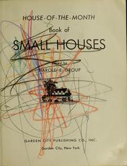 Cover of: House-of-the-month book of small houses