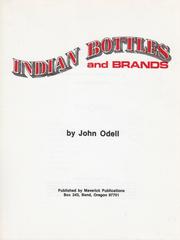 Cover of: Indian Bottles and Brands