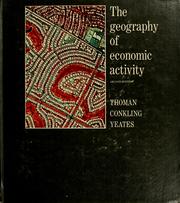 Cover of: The geography of economic activity