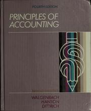 Cover of: Principles of accounting