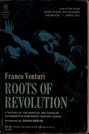 Cover of: Roots of revolution by Franco Venturi