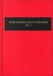 Cover of: Some Georgia County Records by S. Emmett Lucas