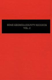 Cover of: Some Georgia County Records