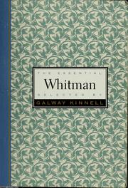 Cover of: Essential whitman