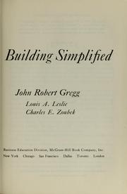 Gregg Speed Building Simplified by John Robert Gregg, Louis A. Leslie, Charles E. Zoubek