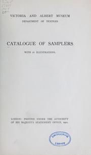 Cover of: Catalogue of samplers | Victoria and Albert Museum. Department of Textiles.