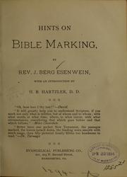 Cover of: Hints on Bible marking...