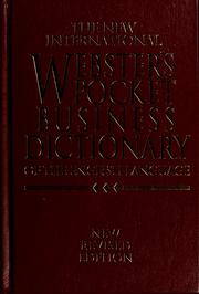 Cover of: The new international Webster's pocket business dictionary of the English language. by 