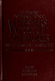 Cover of: The new international Webster's pocket thesaurus of the English language.