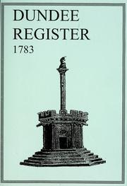 Cover of: Dundee register, 1783