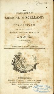 Cover of: The Edinburgh musical miscellany