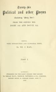 Cover of: Twenty-six political and other poems by J. Kail