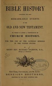 Cover of: Bible history by Richard Gilmour