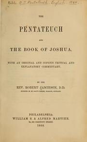 Cover of: The Pentateuch and the book of Joshua