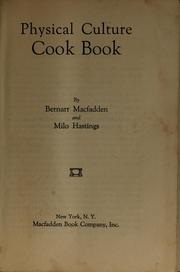 Cover of: Physical culture cook book