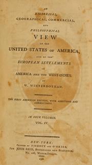 Cover of: An historical, geographical, commercial, and philosophical view of the United States of America, and of the European settlements in America and the West-Indies