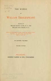 Cover of: The works of Shakespeare | 