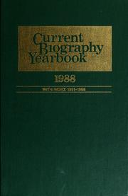 Cover of: Current biography yearbook, 1988
