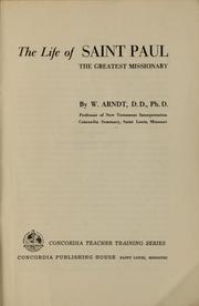 Cover of: The life of Saint Paul: the greatest missionary