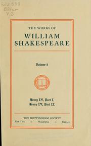 Cover of: The works of William Shakespeare by 