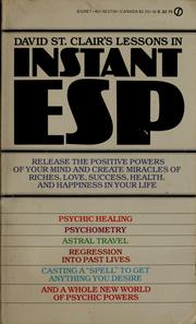 Cover of: David St. Clair's Lessons in instant ESP by David St Clair, David St. Clair